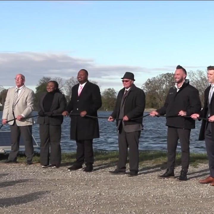 Lima breaks ground on Twin Lakes floating solar array
